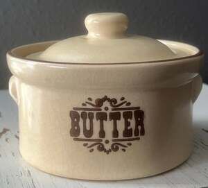 Pfaltzgraff USA VILLAGE Vintage Butter Tub with Lid #065